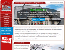 Tablet Screenshot of bestwestroofing.com